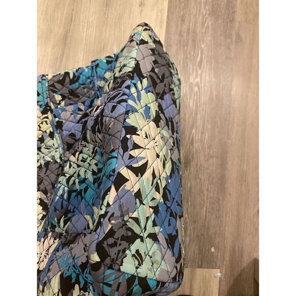 Vera Bradley-CAMO FLORAL-Pleated Tote Quilted Cotton Travel Designer Bag - Picture 7 of 16
